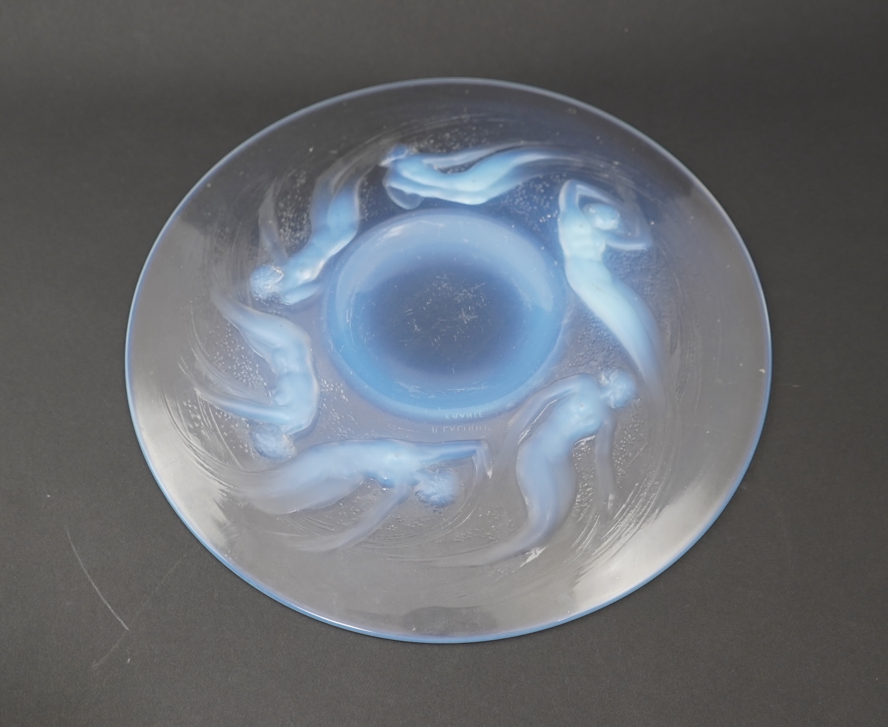 René Lalique: An 'Ondines' opalescent glass dish